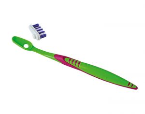 YAWECO Brosse à Dents Nylon - Tête Interchangeable - Médium