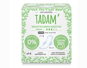 TADAM Serviettes Dermo-Sensitives Ultra Normal + - Boite de 14