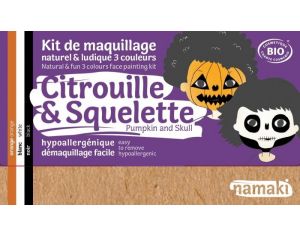 NAMAKI Kit maquillage bio 3 couleurs - Citrouille et Squelette