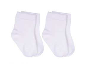 BEBESEO Lot de 2 Chaussettes Organiques Blanches