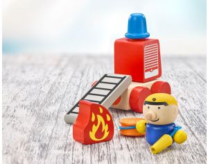 SELECTA SPIELZEUG Sapeur Pompier Velcro - Dès 18 mois