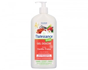 NATESSANCE Shampooing Douche Kids Vanille Fraise - 500 ml