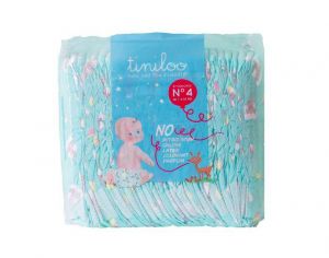 TINILOO Pack x3 Couches Ecologiques Taille 4 - 7 à 18 kg - 3x27 couches Elephant & Balloon