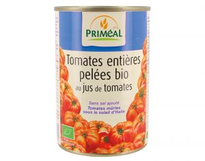 PRIMEAL Tomates Pelées Entières bio - 400 g