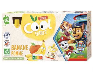 VITABIO Pack Famille Cool Fruits Pomme Banane - 12x90g
