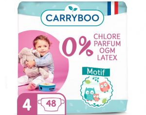 CARRYBOO Pack économique - Couches Ecologiques French, Clean & Chou T4 / 7-18 kg / 48 couches