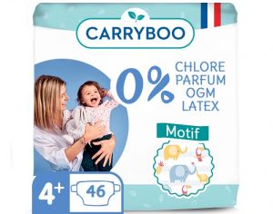 CARRYBOO Pack économique X6 - Couches Ecologiques French, Clean & Chou T4+ / 9-20 kg / 6x46 couches
