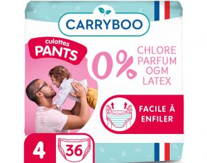 CARRYBOO Culottes d'apprentissage Ecologiques French, Clean & Chou T4 / 8-15 Kg / 36 culottes